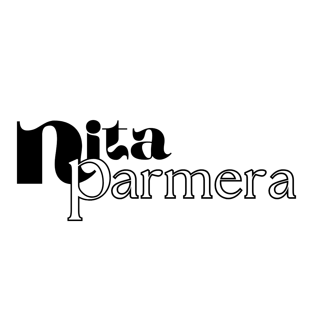 logotipo de nitaparmera en blanco y negro versión extendida